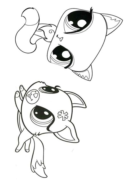 lps fox pages coloring pages