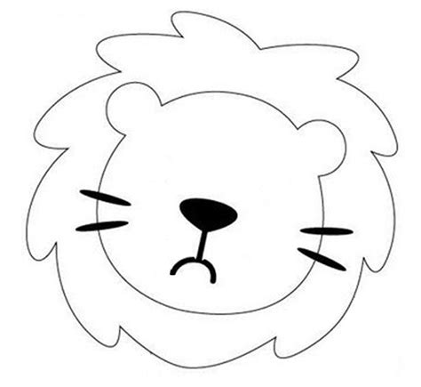 printable lion head template images   finder