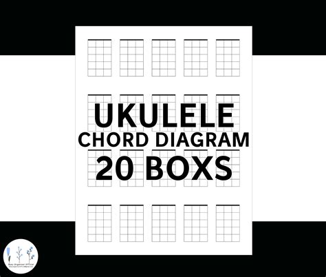 ukulele chord chart blank diagrams printable  digital etsy espana