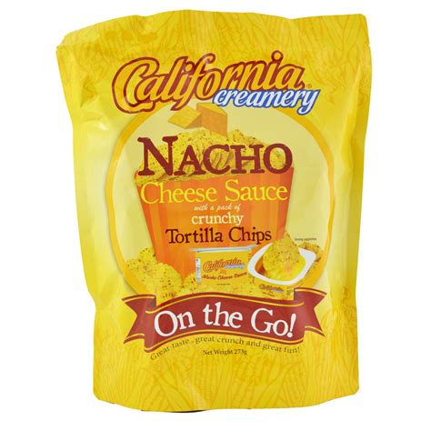 california creamery nacho cheese sauce and tortilla chips