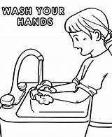 Coloring Washing Hand Pages Hygiene Personal Drawing Healthy Wash Kids Color Handwashing Drawings Health Sheets Preschool Life Getdrawings Printable Getcolorings sketch template