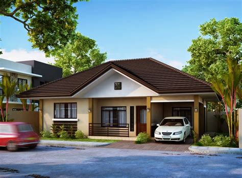 backyard landscaping bungalow house plans  garage