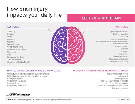 brain injury  left brain injury understanding  impact