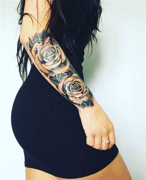 Top 61 Best Rose Sleeve Tattoo Ideas [2021 Inspiration Guide]