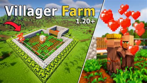 easy automatic villager breeder farm  minecraft  survival youtube