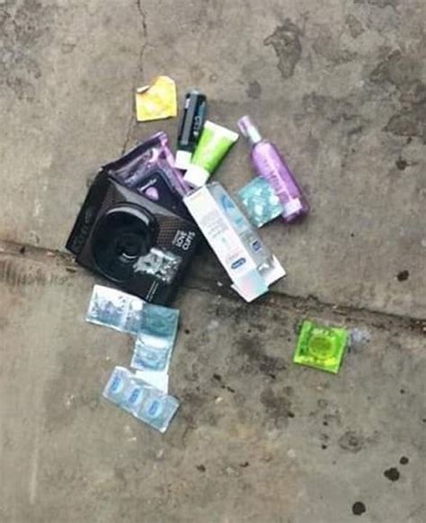 fake alert random old photos of sex toys condoms shared