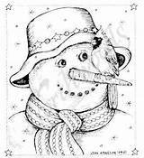 Coloring Pages Snowman Christmas Patterns Snowmen Stamp Rubber Country Drawing Cardinal Stamps Pyrography Northwoods Painting Colors Embroidery Arte Snow Bird sketch template