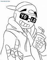 Sans Undertale sketch template