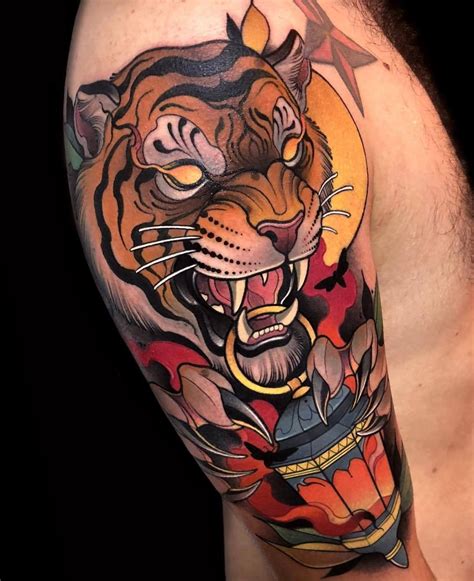 juan david rendon traditional tiger tattoo tiger tattoo design neo traditional tattoo