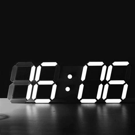 buy creative  led digital clock stereo wall alarm clock  dimensional