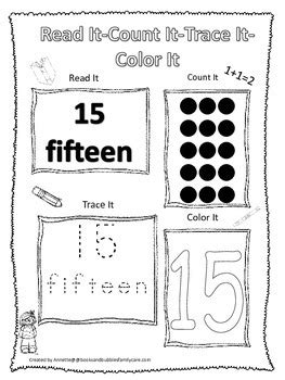 numbers read count trace color  number  preschool numbers