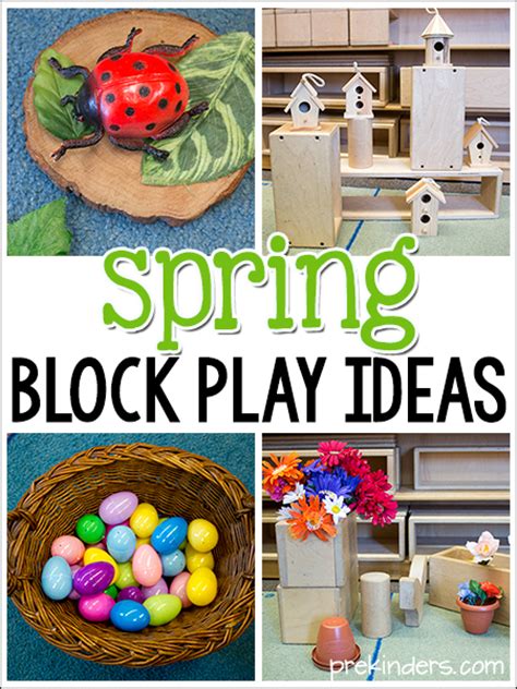 spring block center play ideas in preschool prekinders