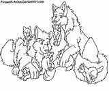 Wolf Pack Anime Coloring Pages Family Wolves Cute Drawing Drawings Clipart Firewolf Request Color Base Deviantart Print Printable Dog Getdrawings sketch template