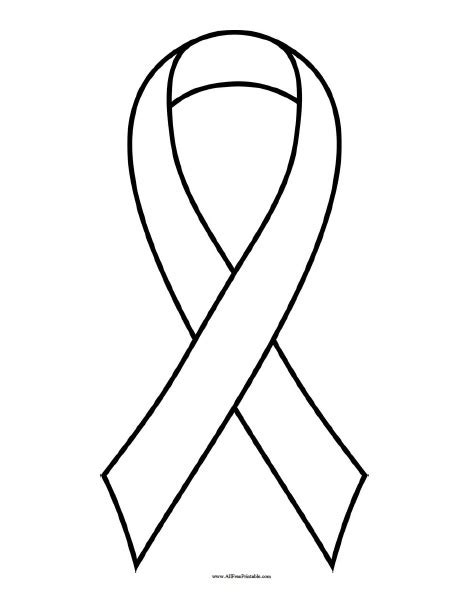 awareness ribbon coloring page  printable