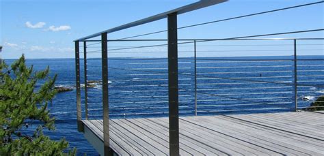 sleek stainless steel cable railing ogunquit  keuka studios