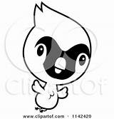Cardinal Baby Clipart Cute Cartoon Chick Flying Cory Thoman Vector Outlined Coloring 2021 Royalty Clipground sketch template