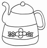 Teapot Coloring Pages Template Tea sketch template