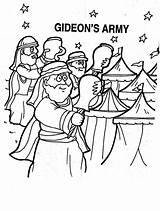 Gideon Colouring Midianites Defeats Encourages Educative Uteer Pinteres sketch template