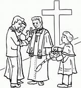 Coloring Padre Sacrament Confirmation Communion Reconciliation Deus Senhor Jacozinho Baptism Indio sketch template