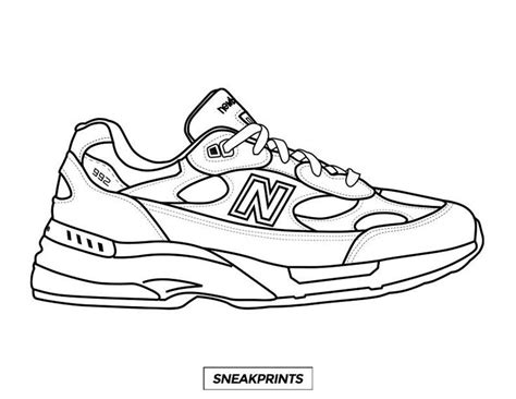 sneakprints sneaker coloring pages   sneakers drawing