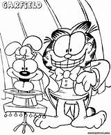 Garfield Pages Coloring Colorings sketch template