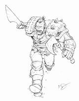 Orc Fantasy Sketch Deviantart Drawing Max Drawings Character Dunbar Warcraft Sketches Warrior Tumblr sketch template