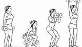Press Squat Dumbbell Clean Exercise Dumbbells Workoutlabs Back Guide Workout sketch template