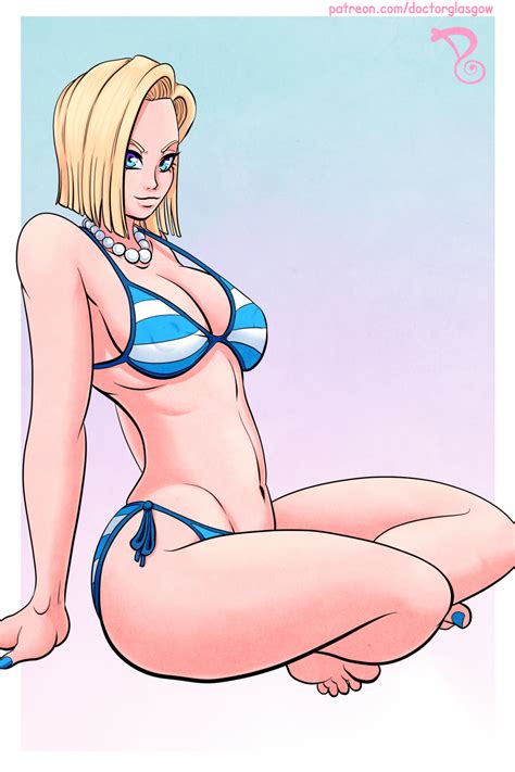 rule 34 1girls android 18 big breasts blonde hair blue