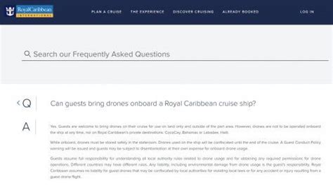 royal caribbean updates bringing  drone policy royal caribbean  updated  policy  guests