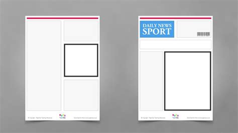 blank newspaper templates paperzip