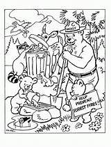 Smokey Bear Coloring Pages Sheets Sheet Drawing Wildfire Printable Ut Book Fire Kids Worksheets Template Forest Wildfires Getdrawings sketch template