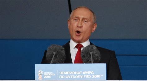 fifa world cup 2018 defiant vladimir putin welcomes world cup as