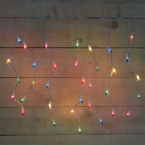 count icicle multi color string lights