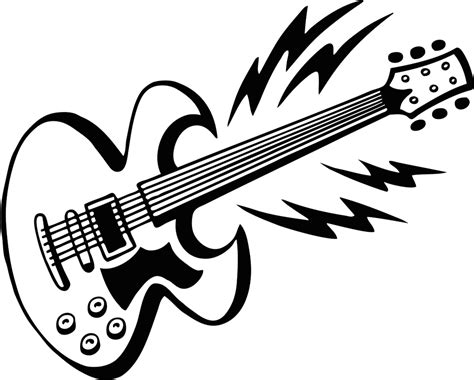 guitar coloring pages  coloring pages clip art printable coloring