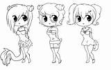 Girl Coloring Chibi Cute Pages Girls Clipart Drawing Kids Little Kitten Library Getdrawings Colorine Really Couple Print Comments Coloringhome Popular sketch template