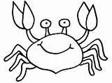 Crab Cartoon Cliparts Coloring Printable sketch template