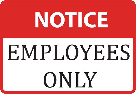 notice employees  sign