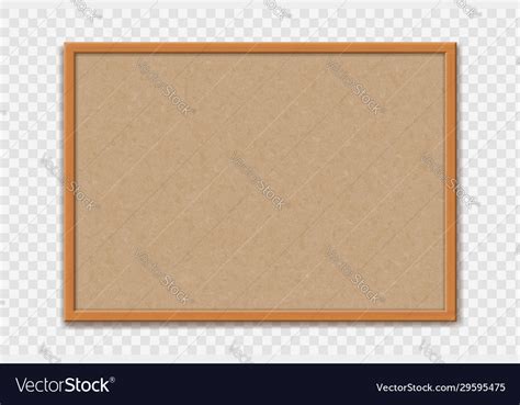 empty office cork bulletin board template vector image