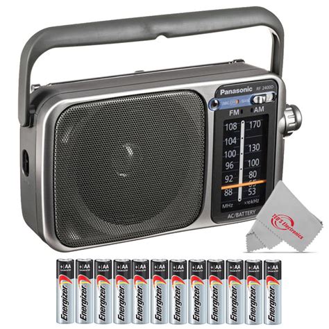 panasonic rf  portable fm  digital radio  afc tuner silver   aa batteries