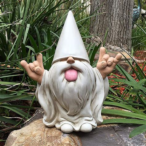 cool gnome statuegnome  garden decorfunny gnomeresin etsy