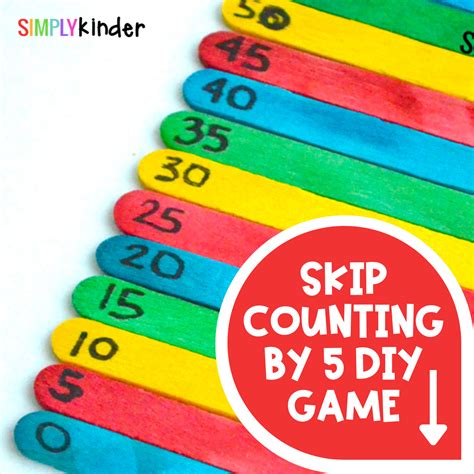 skip counting   diy game simply kinder