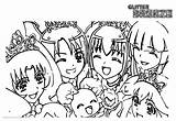 Glitter Force Coloring Pages Clipart Printable Color Kids sketch template