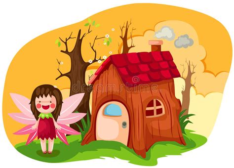 Wood Elf Fairy Tale Cartoon Character Stock Illustration