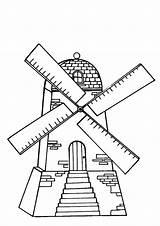 Windmolen Windmolens Windmills Ausmalbilder Malvorlage Stimmen Erstellen Kalender sketch template