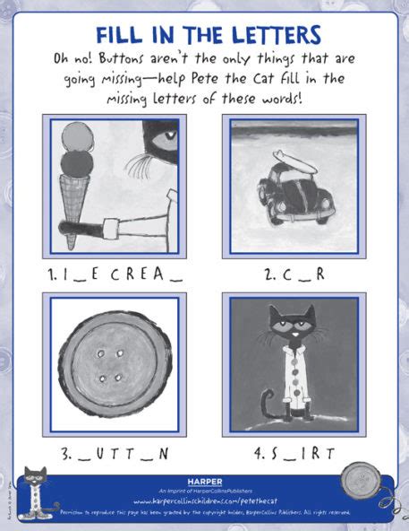 pete  cat activities songs  educational  harperkids