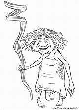Croods Coloring Pages Getcolorings sketch template