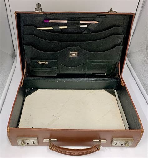 antiques atlas vintage leather attache case circa