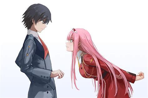 hd wallpaper zero two x hiro darling in the franxx pink hair