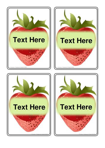 food themed registration  cards teaching resources