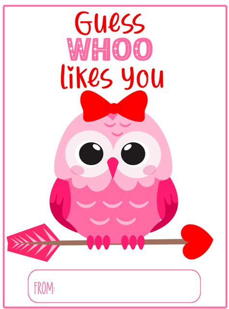 cute owl printable valentine cards essentially mom